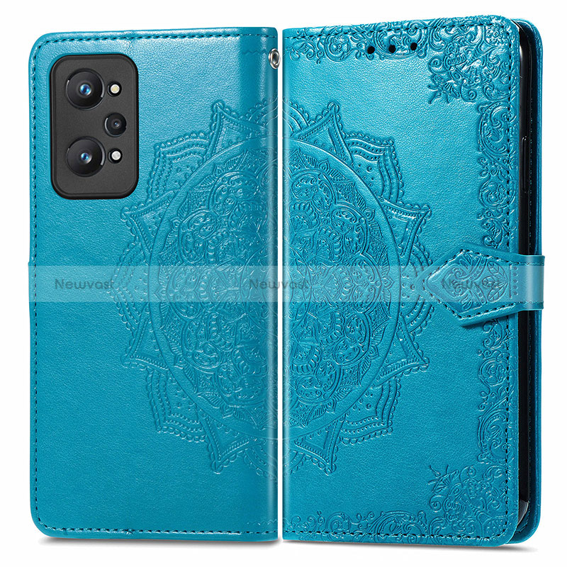 Leather Case Stands Fashionable Pattern Flip Cover Holder for Realme GT Neo 3T 5G