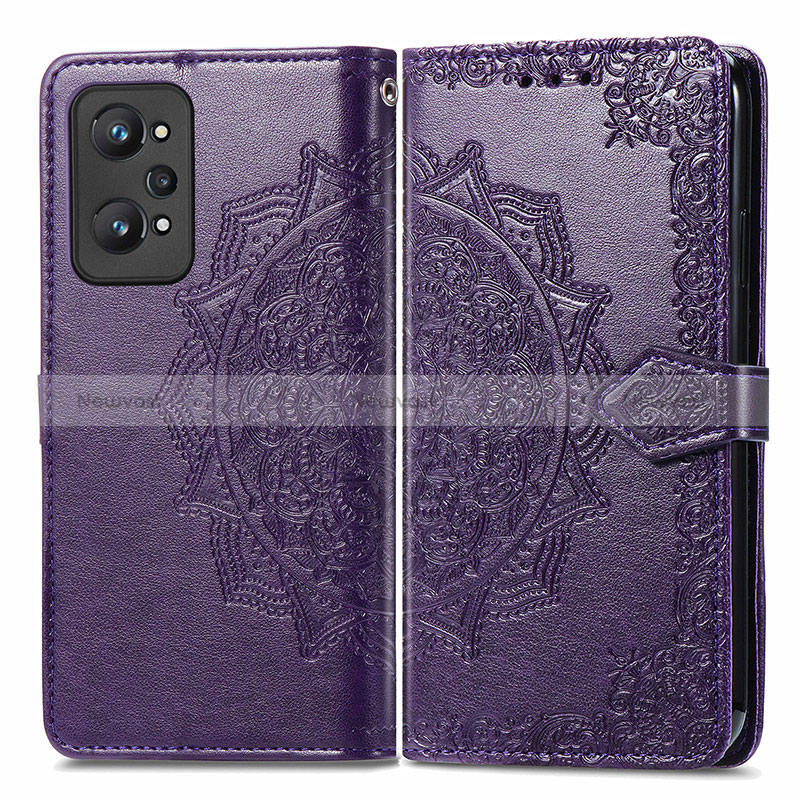 Leather Case Stands Fashionable Pattern Flip Cover Holder for Realme GT Neo 3T 5G