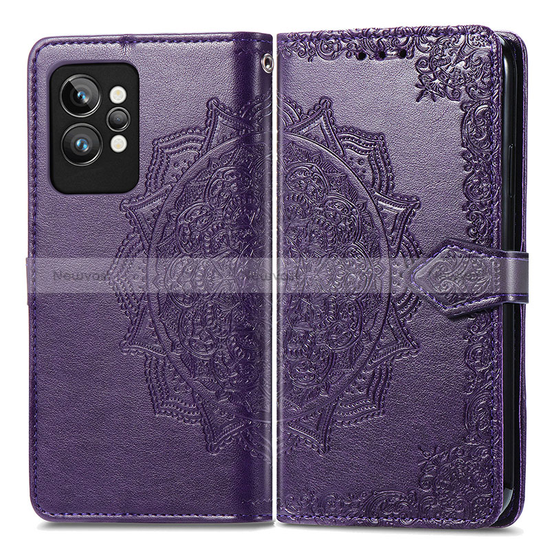 Leather Case Stands Fashionable Pattern Flip Cover Holder for Realme GT2 Pro 5G