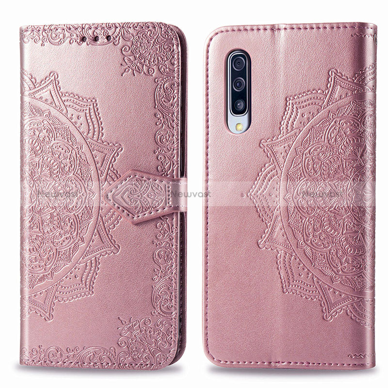 Leather Case Stands Fashionable Pattern Flip Cover Holder for Samsung Galaxy A50