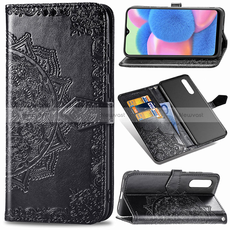 Leather Case Stands Fashionable Pattern Flip Cover Holder for Samsung Galaxy A50