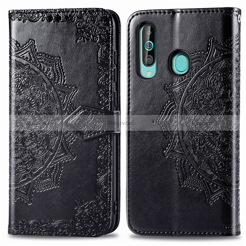 Leather Case Stands Fashionable Pattern Flip Cover Holder for Samsung Galaxy A60