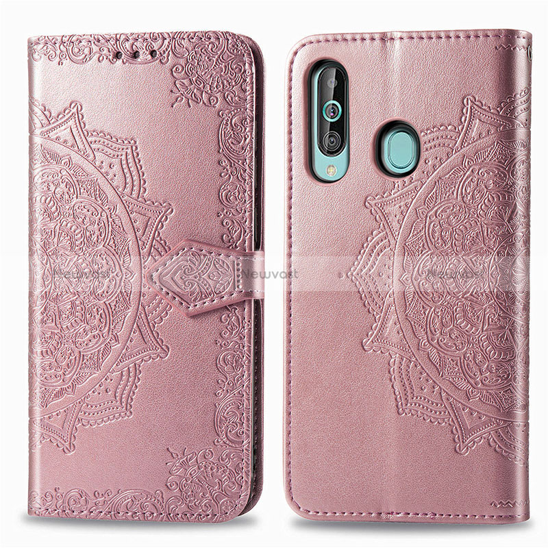 Leather Case Stands Fashionable Pattern Flip Cover Holder for Samsung Galaxy A60