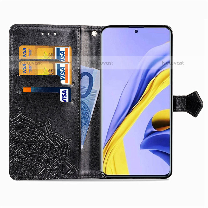 Leather Case Stands Fashionable Pattern Flip Cover Holder for Samsung Galaxy A71 4G A715