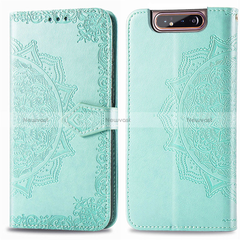 Leather Case Stands Fashionable Pattern Flip Cover Holder for Samsung Galaxy A80