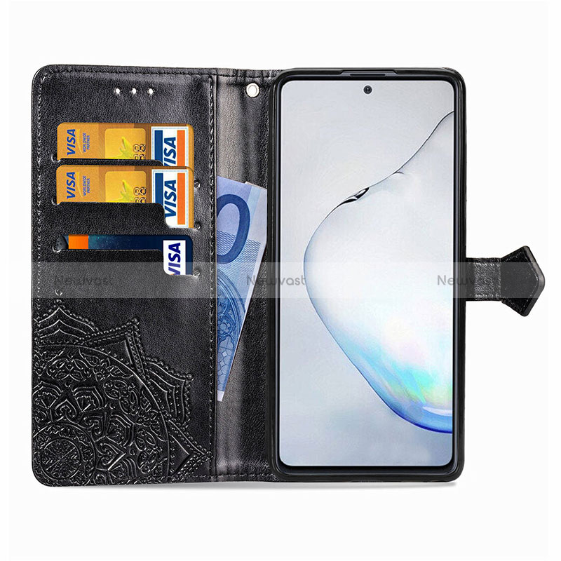 Leather Case Stands Fashionable Pattern Flip Cover Holder for Samsung Galaxy A81