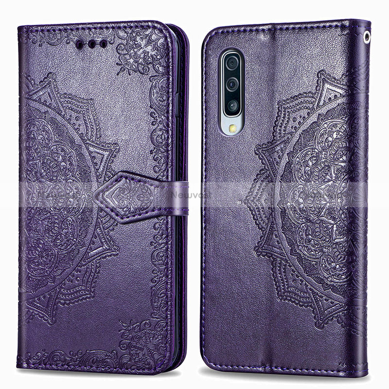 Leather Case Stands Fashionable Pattern Flip Cover Holder for Samsung Galaxy A90 5G