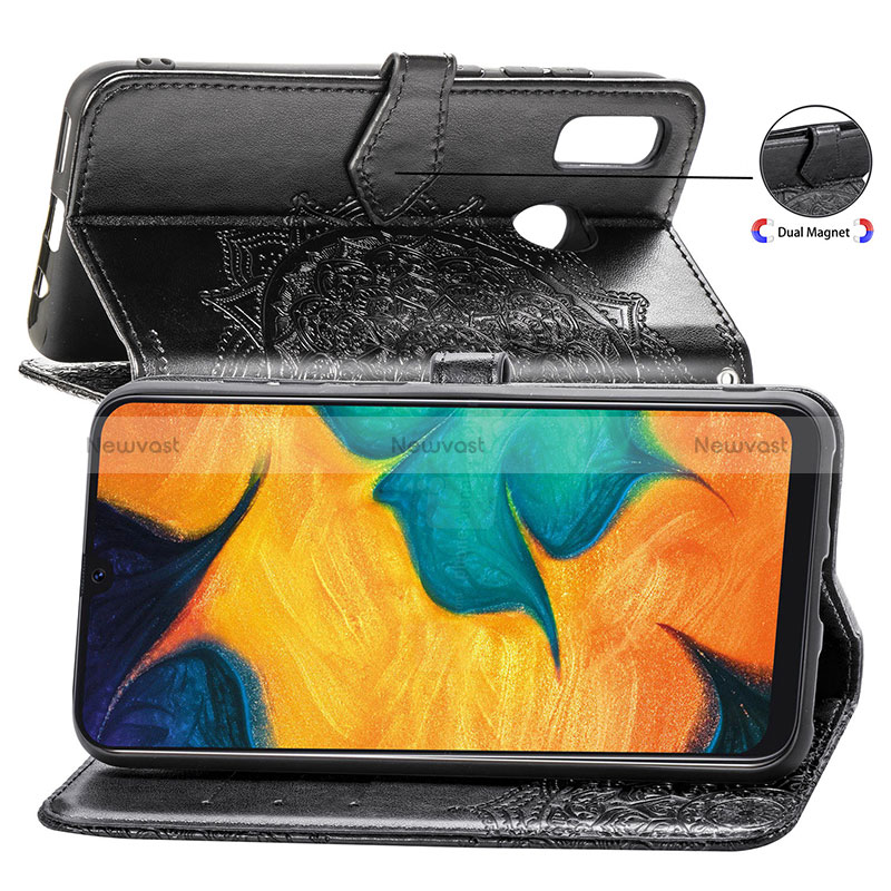 Leather Case Stands Fashionable Pattern Flip Cover Holder for Samsung Galaxy M10S