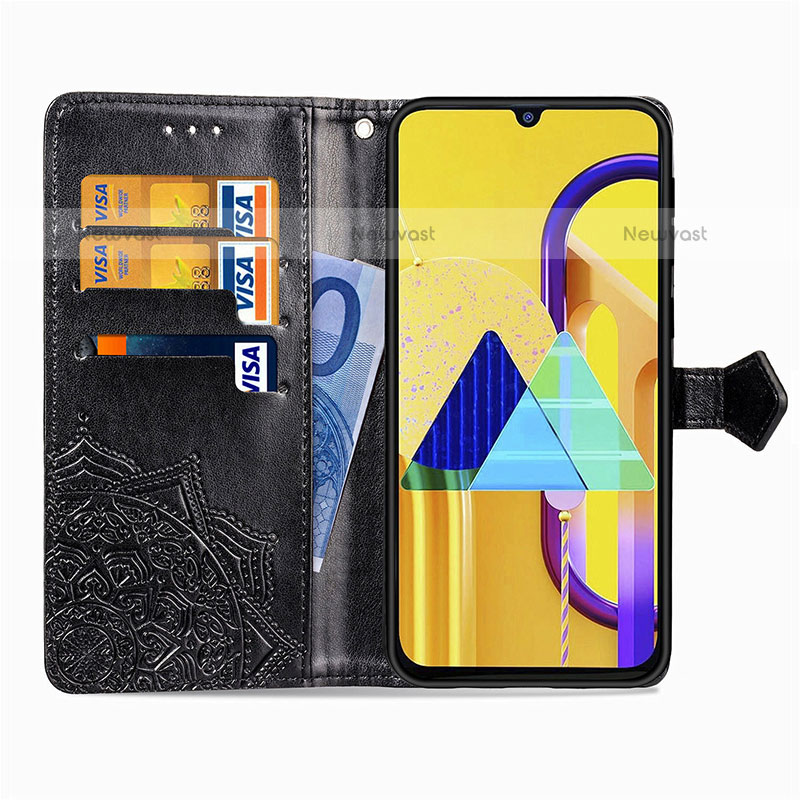 Leather Case Stands Fashionable Pattern Flip Cover Holder for Samsung Galaxy M30s