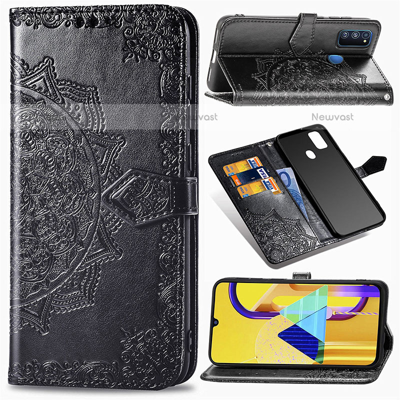 Leather Case Stands Fashionable Pattern Flip Cover Holder for Samsung Galaxy M30s