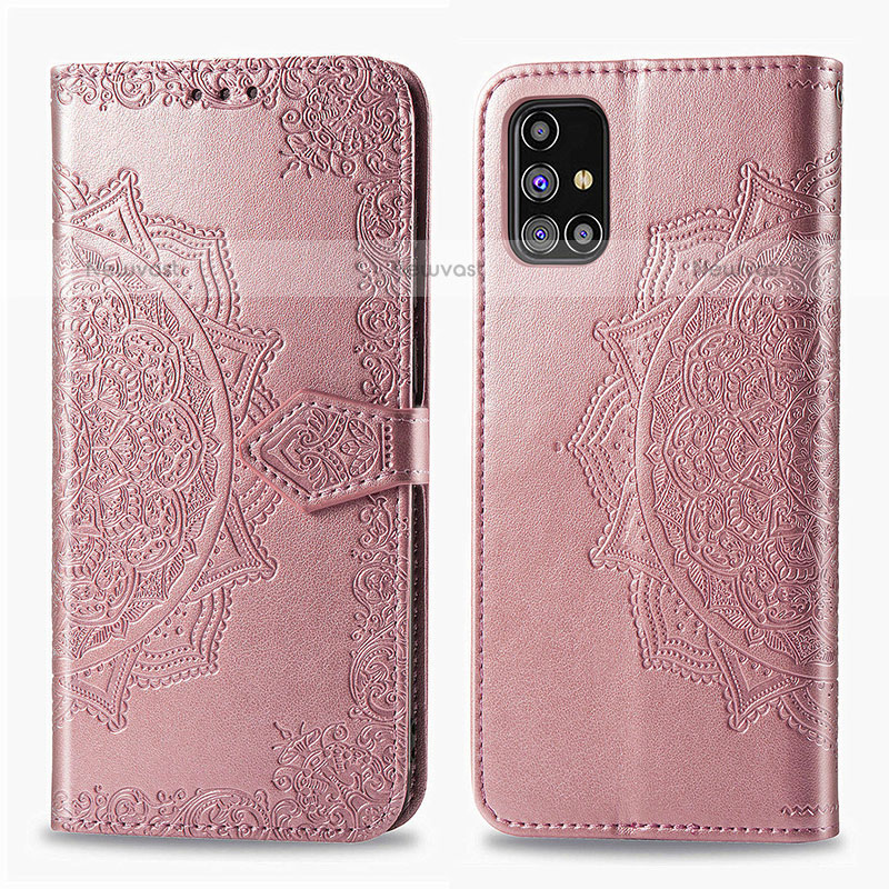 Leather Case Stands Fashionable Pattern Flip Cover Holder for Samsung Galaxy M31s