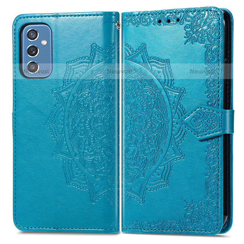 Leather Case Stands Fashionable Pattern Flip Cover Holder for Samsung Galaxy M52 5G