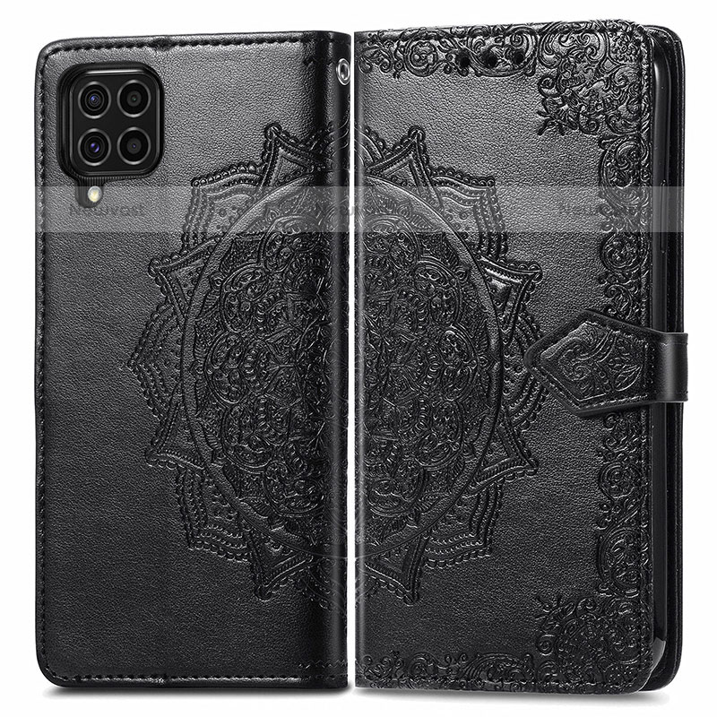 Leather Case Stands Fashionable Pattern Flip Cover Holder for Samsung Galaxy M62 4G