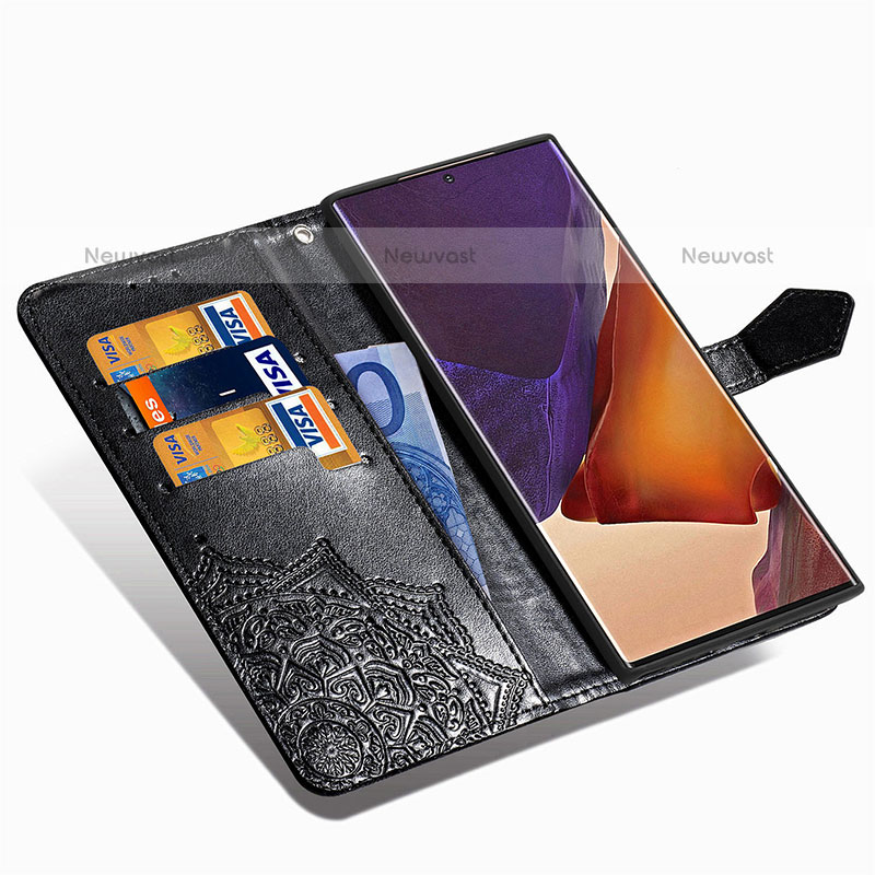 Leather Case Stands Fashionable Pattern Flip Cover Holder for Samsung Galaxy Note 20 Ultra 5G