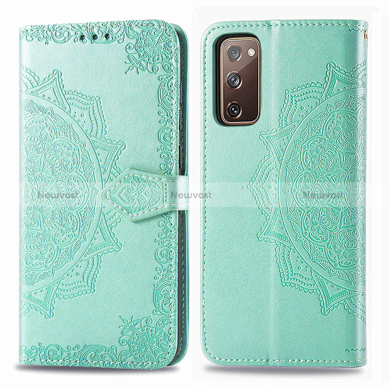 Leather Case Stands Fashionable Pattern Flip Cover Holder for Samsung Galaxy S20 FE (2022) 5G