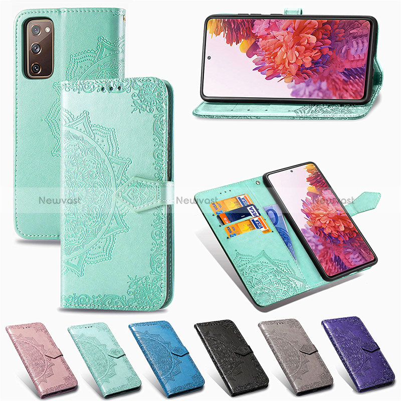 Leather Case Stands Fashionable Pattern Flip Cover Holder for Samsung Galaxy S20 FE 5G
