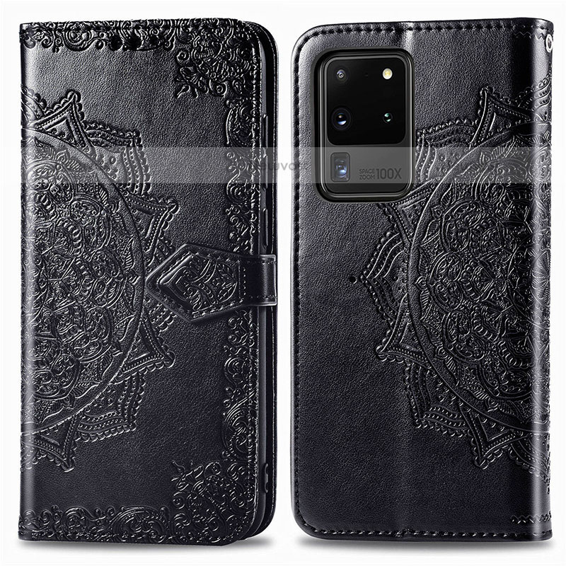 Leather Case Stands Fashionable Pattern Flip Cover Holder for Samsung Galaxy S20 Ultra