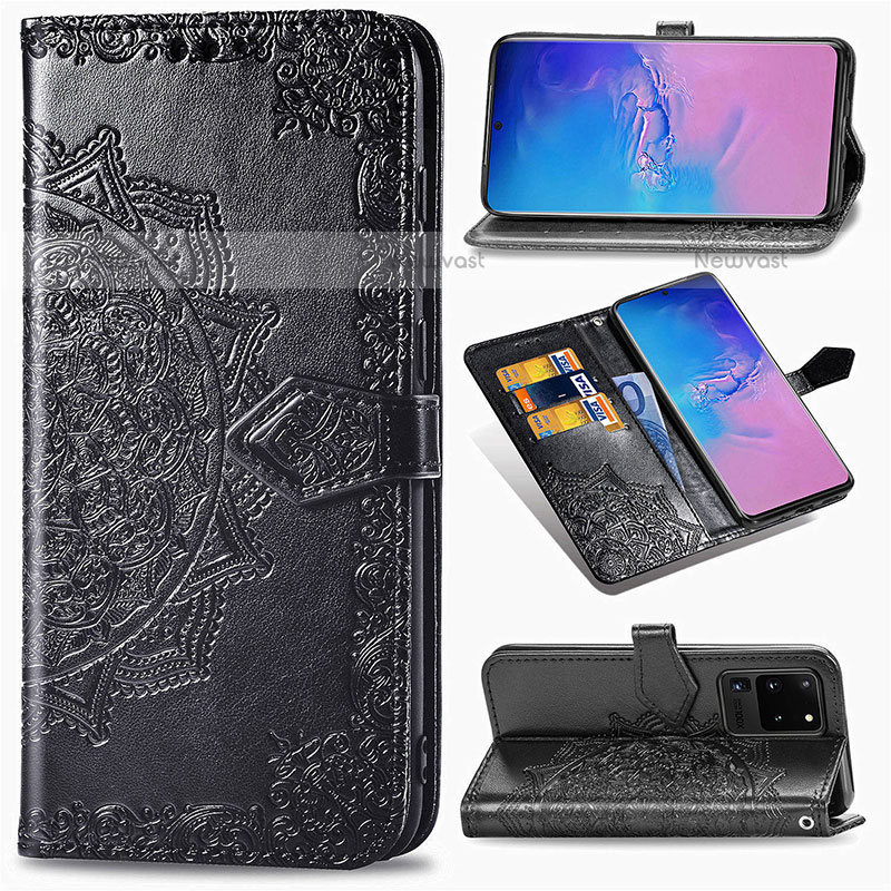 Leather Case Stands Fashionable Pattern Flip Cover Holder for Samsung Galaxy S20 Ultra 5G