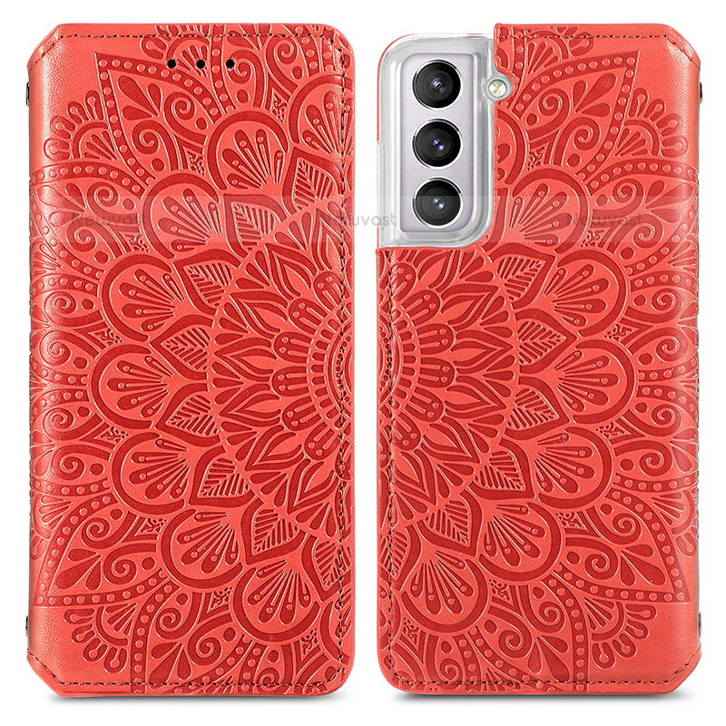Leather Case Stands Fashionable Pattern Flip Cover Holder for Samsung Galaxy S21 5G