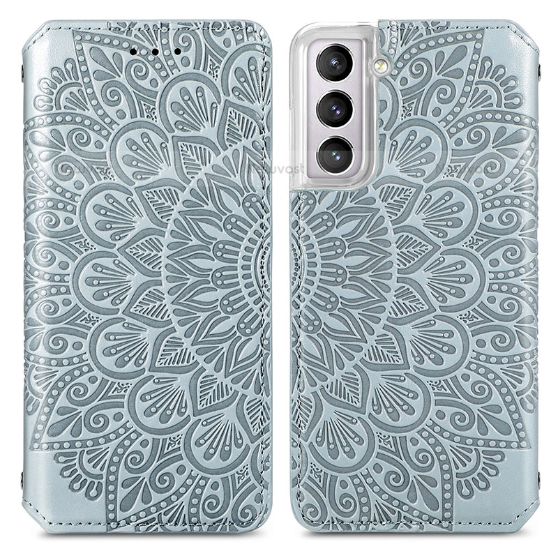Leather Case Stands Fashionable Pattern Flip Cover Holder for Samsung Galaxy S21 5G
