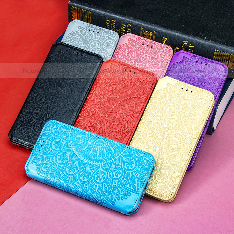 Leather Case Stands Fashionable Pattern Flip Cover Holder for Samsung Galaxy S21 FE 5G