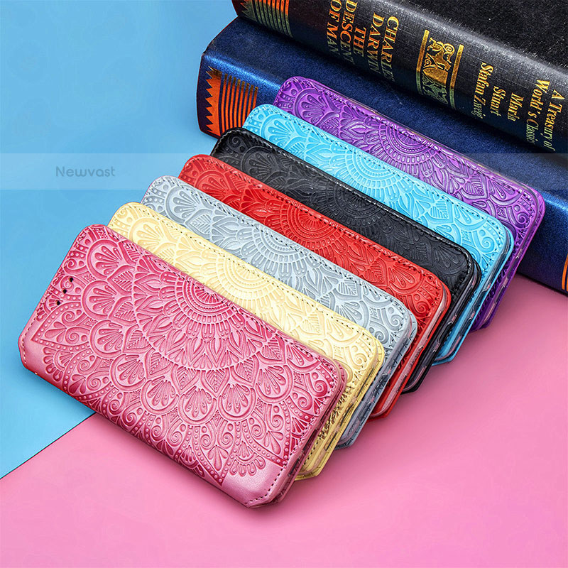 Leather Case Stands Fashionable Pattern Flip Cover Holder for Samsung Galaxy S22 Ultra 5G
