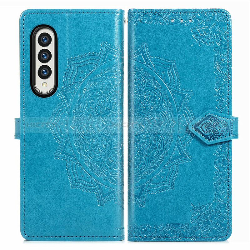 Leather Case Stands Fashionable Pattern Flip Cover Holder for Samsung Galaxy Z Fold4 5G