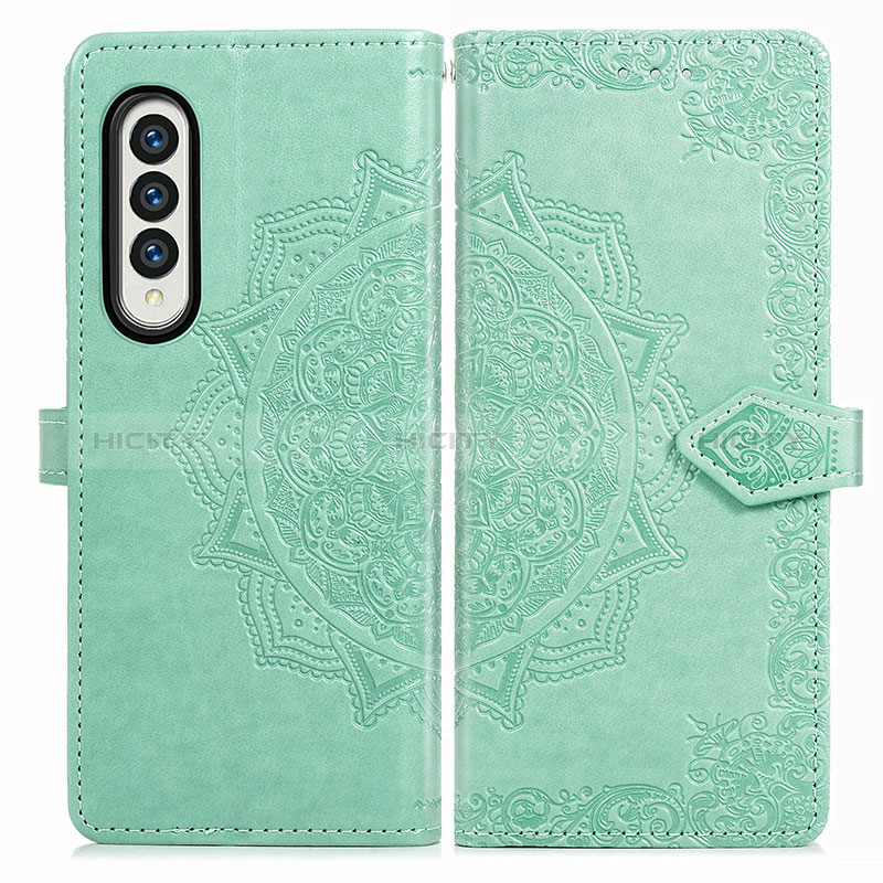 Leather Case Stands Fashionable Pattern Flip Cover Holder for Samsung Galaxy Z Fold4 5G