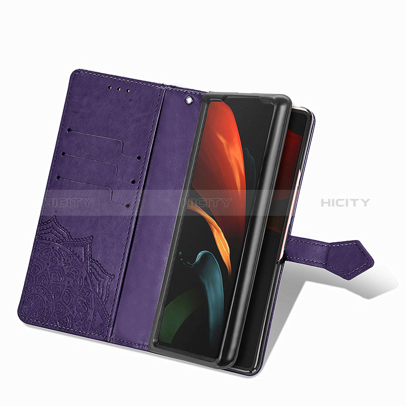 Leather Case Stands Fashionable Pattern Flip Cover Holder for Samsung Galaxy Z Fold4 5G