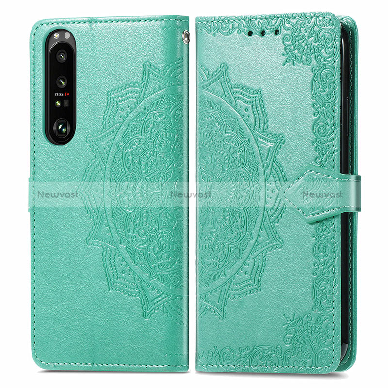 Leather Case Stands Fashionable Pattern Flip Cover Holder for Sony Xperia 1 III