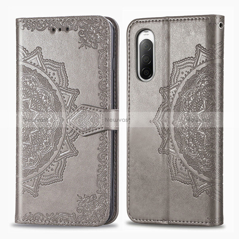 Leather Case Stands Fashionable Pattern Flip Cover Holder for Sony Xperia 10 II