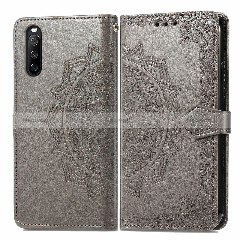 Leather Case Stands Fashionable Pattern Flip Cover Holder for Sony Xperia 10 III