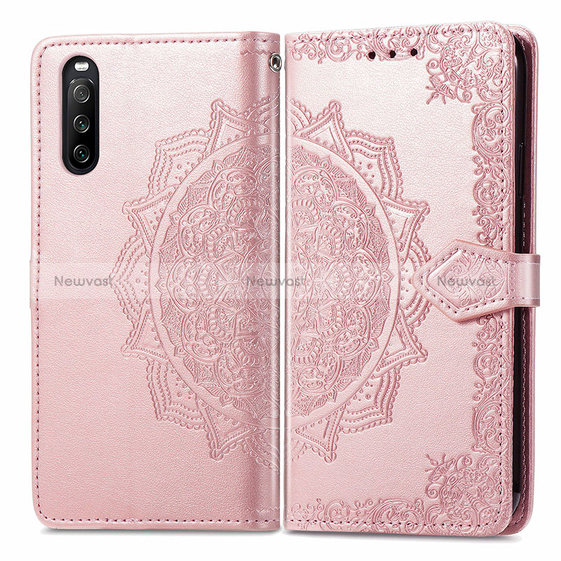 Leather Case Stands Fashionable Pattern Flip Cover Holder for Sony Xperia 10 III