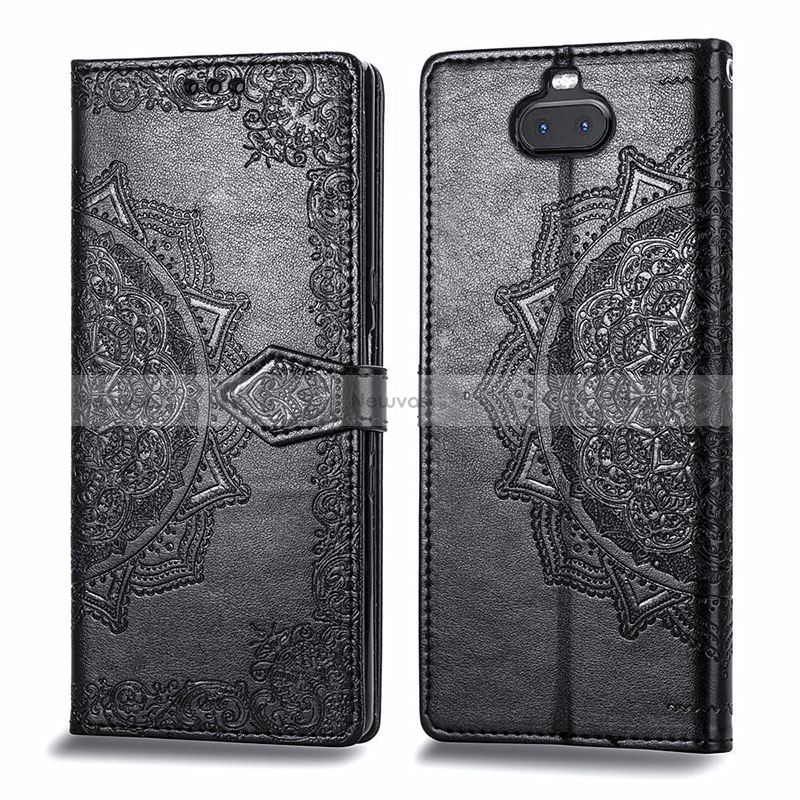 Leather Case Stands Fashionable Pattern Flip Cover Holder for Sony Xperia 10 Plus