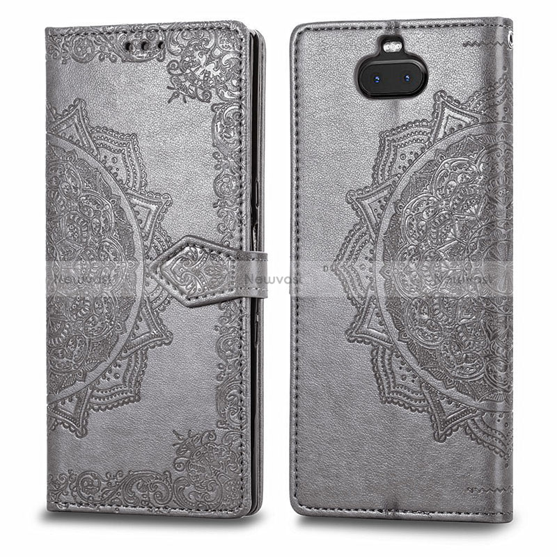 Leather Case Stands Fashionable Pattern Flip Cover Holder for Sony Xperia 10 Plus