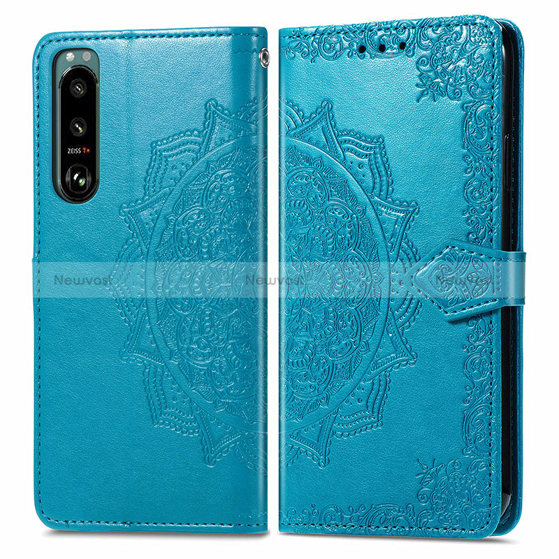Leather Case Stands Fashionable Pattern Flip Cover Holder for Sony Xperia 5 III