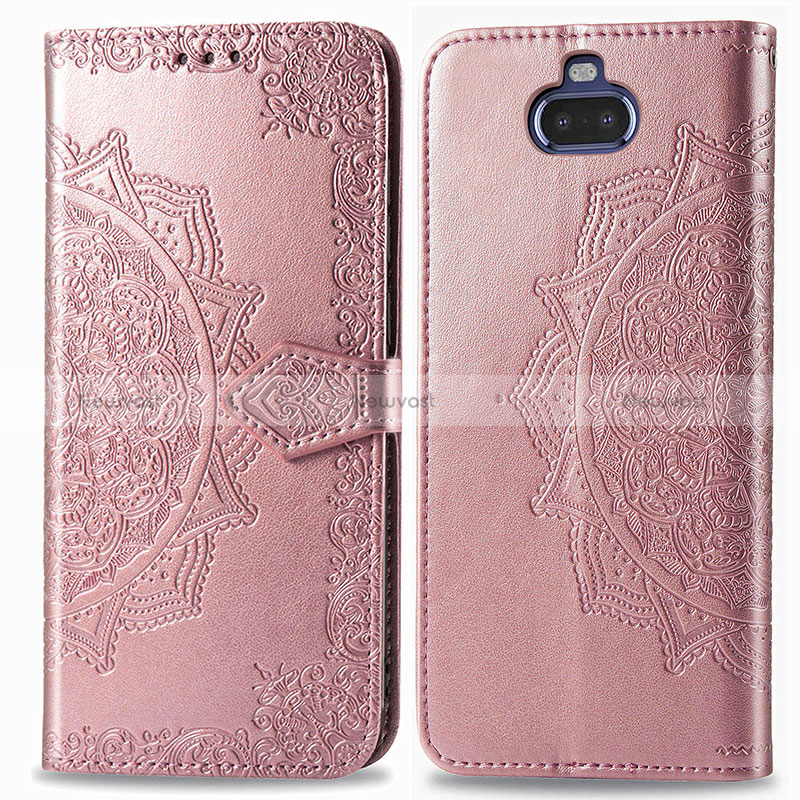 Leather Case Stands Fashionable Pattern Flip Cover Holder for Sony Xperia 8 Lite