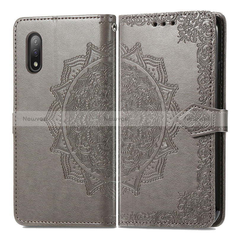 Leather Case Stands Fashionable Pattern Flip Cover Holder for Sony Xperia Ace II