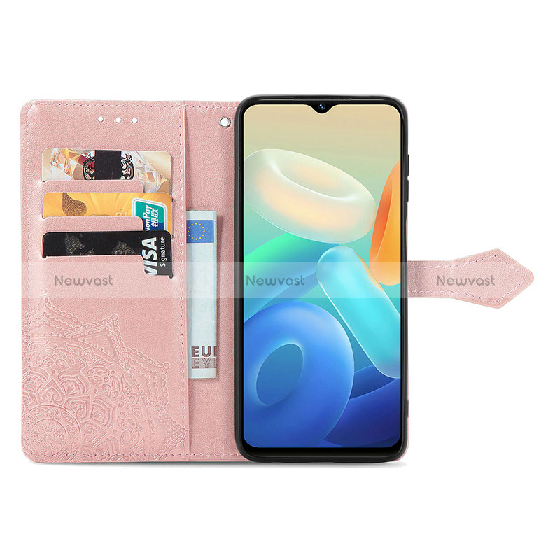 Leather Case Stands Fashionable Pattern Flip Cover Holder for Vivo iQOO Z6 5G
