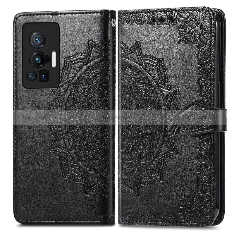 Leather Case Stands Fashionable Pattern Flip Cover Holder for Vivo X70 Pro 5G