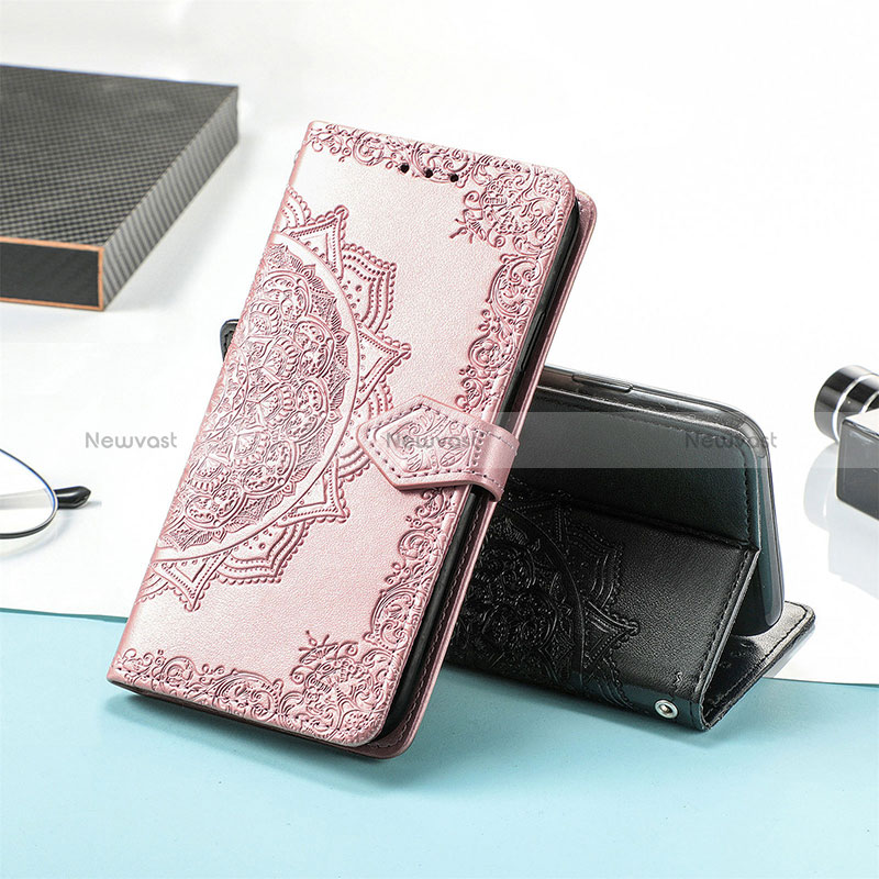 Leather Case Stands Fashionable Pattern Flip Cover Holder for Vivo X70 Pro 5G