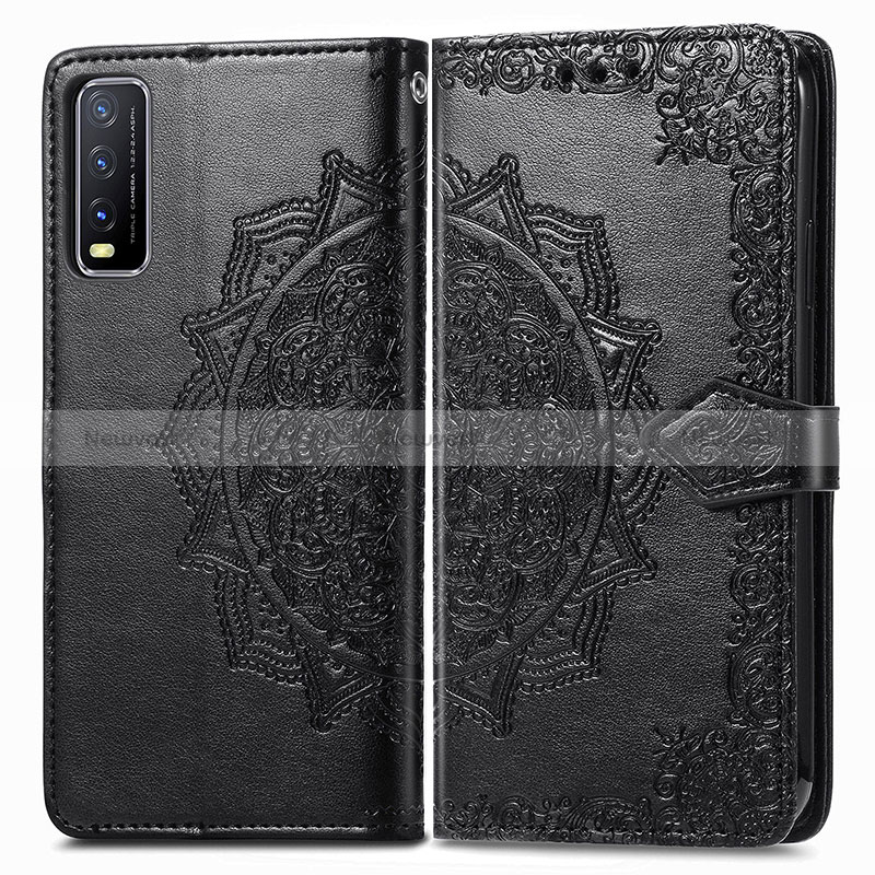 Leather Case Stands Fashionable Pattern Flip Cover Holder for Vivo Y20
