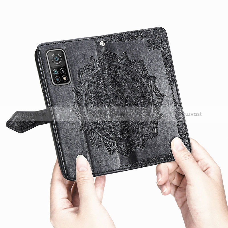 Leather Case Stands Fashionable Pattern Flip Cover Holder for Xiaomi Mi 10T Pro 5G