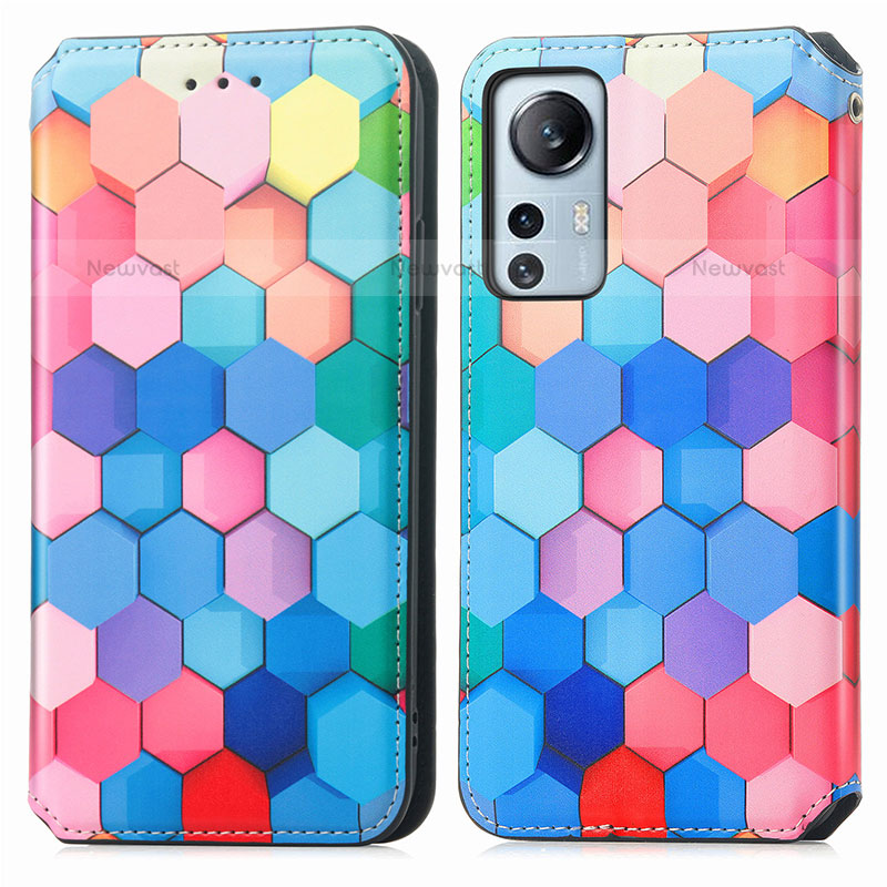 Leather Case Stands Fashionable Pattern Flip Cover Holder for Xiaomi Mi 12 Lite 5G