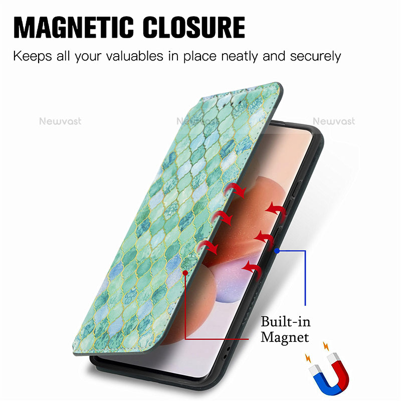 Leather Case Stands Fashionable Pattern Flip Cover Holder for Xiaomi Mi 12 Lite 5G