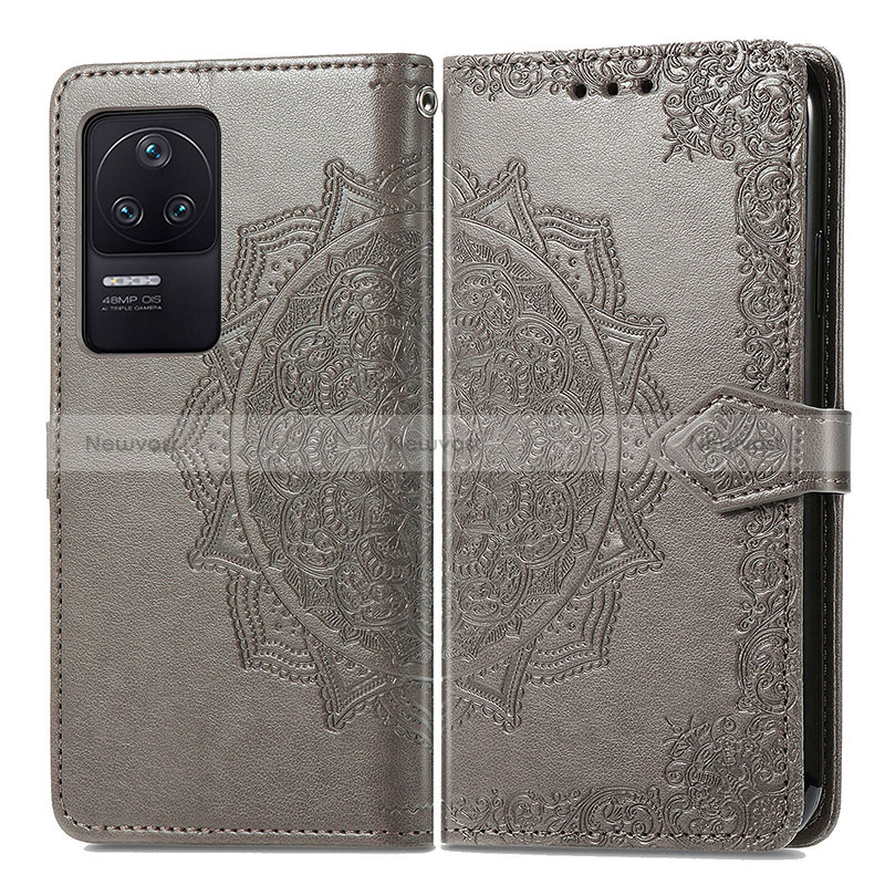 Leather Case Stands Fashionable Pattern Flip Cover Holder for Xiaomi Poco F4 5G