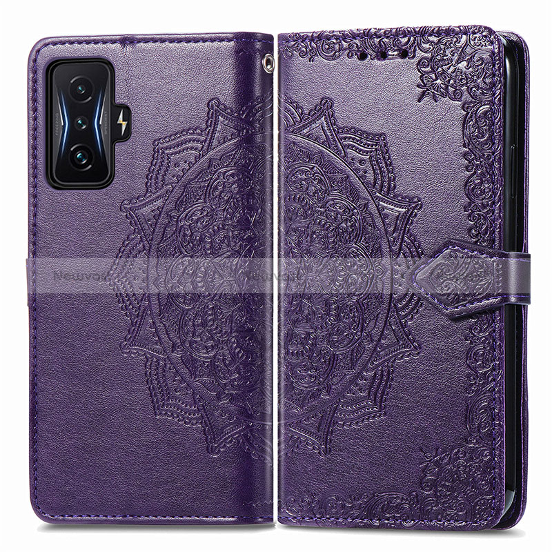 Leather Case Stands Fashionable Pattern Flip Cover Holder for Xiaomi Poco F4 GT 5G