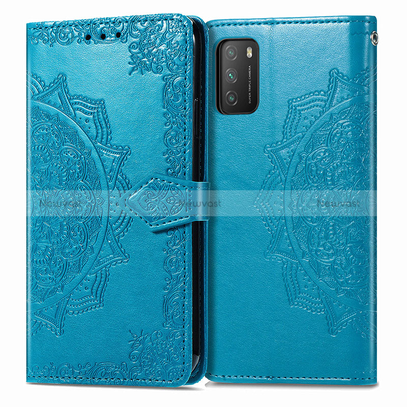 Leather Case Stands Fashionable Pattern Flip Cover Holder for Xiaomi Poco M3