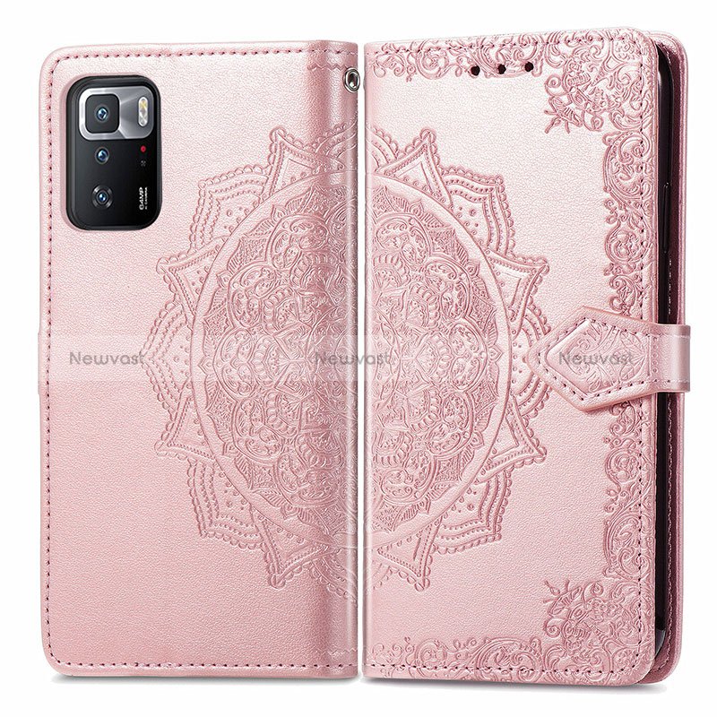 Leather Case Stands Fashionable Pattern Flip Cover Holder for Xiaomi Poco X3 GT 5G