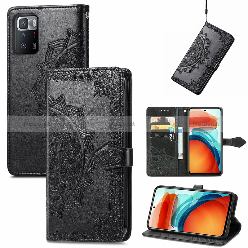 Leather Case Stands Fashionable Pattern Flip Cover Holder for Xiaomi Poco X3 GT 5G
